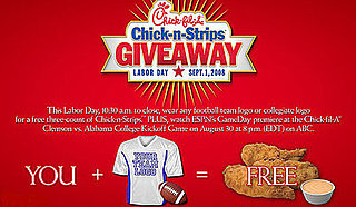 Free Chicken Strips at Chick-fil-A on Labor Day