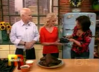 McCain Shows Rachael Ray His Ribs McCain Shows Rachael Ray His Ribs