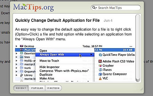 MacTips Widget - Now With New Features!