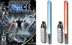 Star Wars: The Force Unleashed and Dual Glow Light Sabers