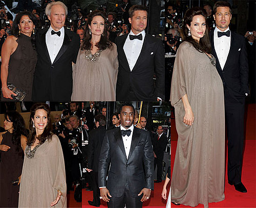 Photos of Pregnant Angelina Jolie, Brad Pitt, Clint Eastwood at Changling Premiere