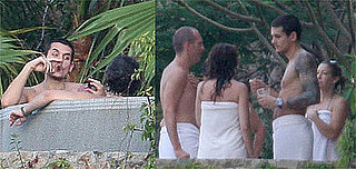 Photos of John Mayer in a Hot Tub in Cabo With Bandmates