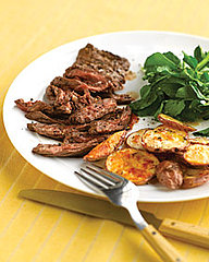 Fast & Easy Dinner: Skirt Steak With Crispy Garlic Potatoes