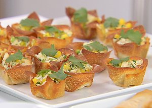 Crab Salad in Crisp Wonton Cups Crab Salad in Crisp Wonton Cups