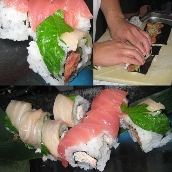 The chef from Ozumo was rolling fresh sushi. However, he couldn't work fast enough! As soon as he plated it, the sushi was devoured.
The chef from Ozumo was rolling fresh sushi. However, he couldn't work fast enough! As soon as he plated it, the sushi was devoured.