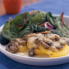Fast & Easy Dinner: Polenta Gratin with Mushrooms and Fontina