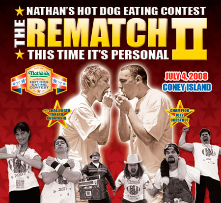 Joey Chestnut Wins 2008 Hot Dog Eating Competition