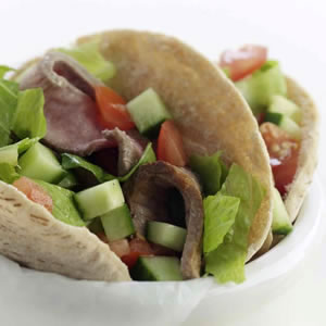 Fast & Easy Dinner: Steak Salad-Stuffed Pockets