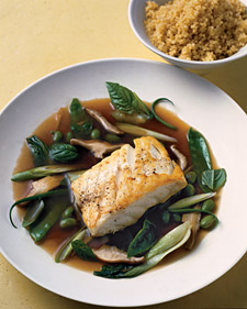 Fast & Easy Dinner: Halibut in Green Tea Broth