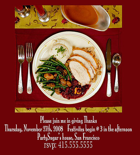 Come Party With Me: Budget Thanksgiving — Invite