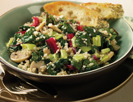 Fast & Easy Dinner: Bulgur With Leeks and Swiss Chard