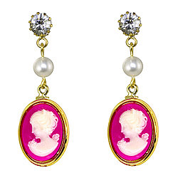 Electric Cameo Drop Earrings ($70) - T A R I N A   T A R A N T I N O