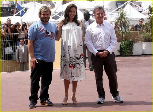 Angie, Jack, and Dustin at the Photo Call for Kung Fu Panda