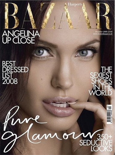 Angelina is Gorgeous on the Cover of Harper's Bazaar