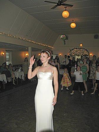 Good picture of the front of my dress.