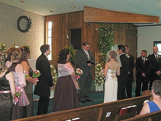 A good picture of the back of my dress.