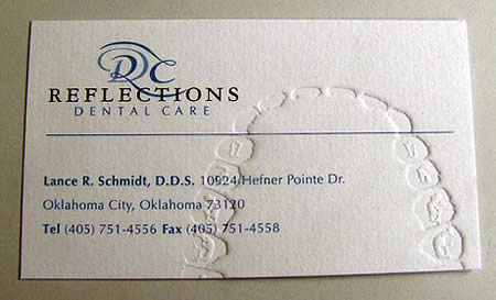A dentist's business card. A dentist's business card.