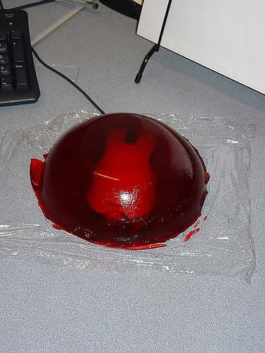 At least the prankster used plastic wrap under the Jello mouse? At least the prankster used plastic wrap under the Jello mouse?