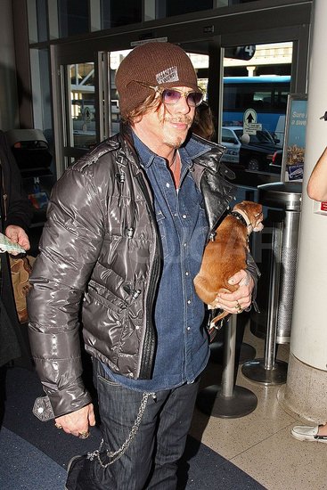In the Spotlight: Mickey Rourke and Loki Leave LA In the Spotlight: Mickey Rourke and Loki Leave LA