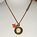 Lulu Frost Brass Victorian Clock Charm Necklace