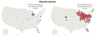 Interactive Info on Ads: Who Spent How Much & Where 
