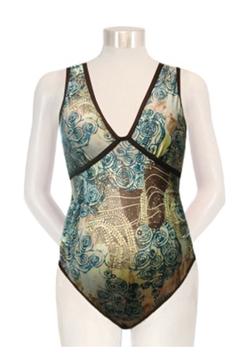 Tipped V-Front Swimsuit Tipped V-Front Swimsuit