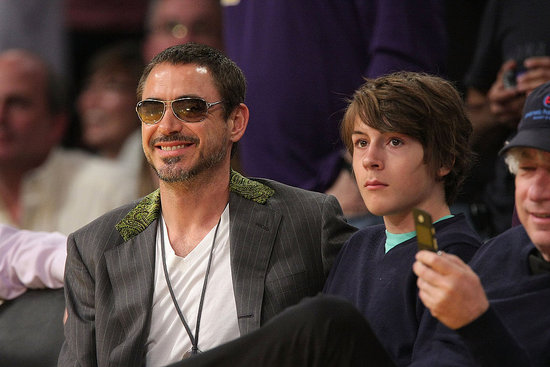 Robert Downey Jr. and Son are Lakers Fans