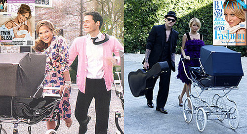 Nicole Richie and Jennifer Lopez's Magazine Spreads with the Same Silver Cross Pram