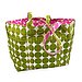 Green Polka Dot and Pink Heart Tote ($97)