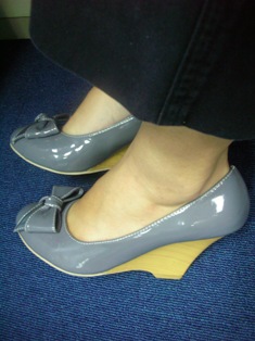 Gray shoes