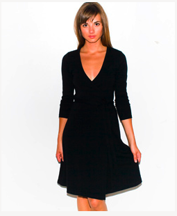 Interlock Wrap Dress $44, American Apparel Interlock Wrap Dress $44, American Apparel