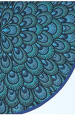 UrbanOutfitters.com > 60" Round Peacock Printed Rug