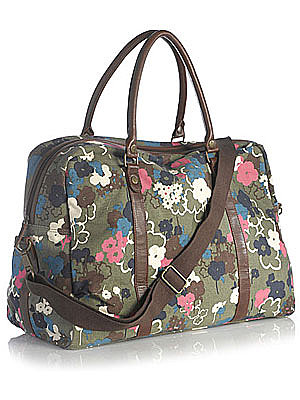 Pansy Print Canvas Weekender