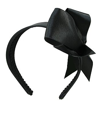 Black Gossip Girl Bow Headband 