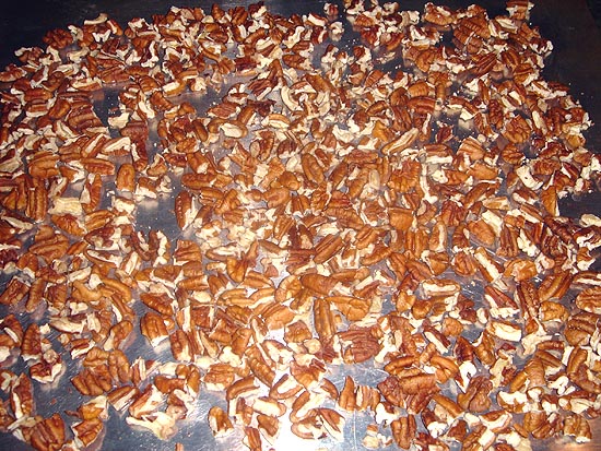 Toasted pecans. Toasted pecans.
