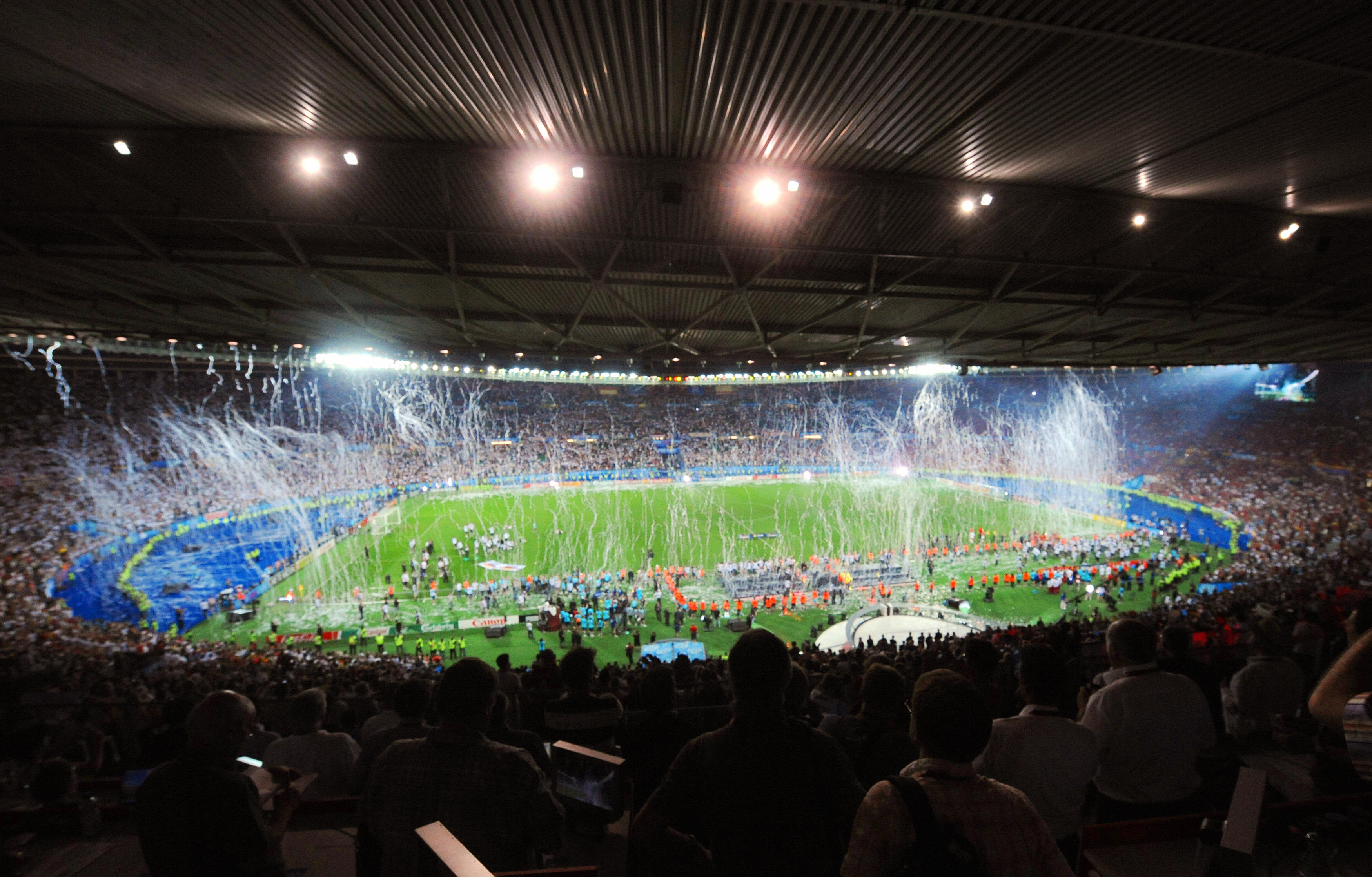 The Ernst-Happel stadium in Vienna at the end of the Euro 2008 championships. The Ernst-Happel stadium in Vienna at the end of the Euro 2008 championships.