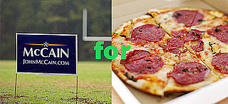 Pizzeria Offers Free Slices For McCain Signs