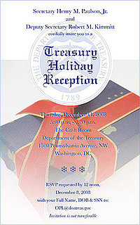 Briefing Book! Everyone to "Cash Room" For Treasury Bash!  