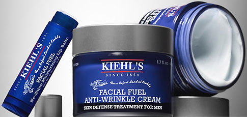 Kiehl's Facial Fuel Anti Wrinkle Cream and Kiehl's Facial Fuel No-Shine Moisturizing Lip Balm
