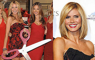 Heidi Klum's Haircut at Victoria Secret's Lexington Avenue Flagship Store Opening