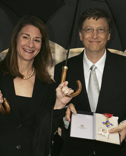 Bill and Melinda Gates Combat Seattle Rain Together Bill and Melinda Gates Combat Seattle Rain Together