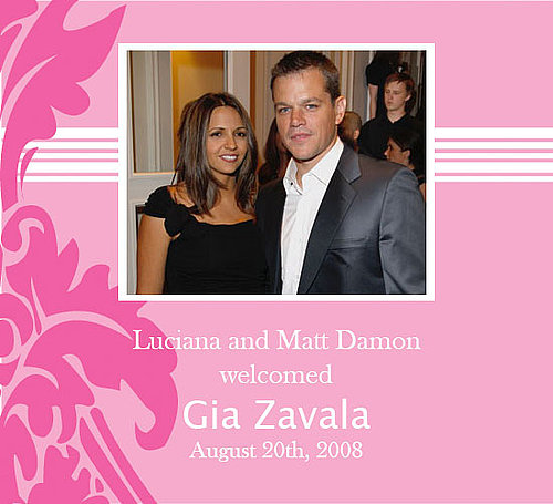 Matt and Luciana Damon Welcome Another Daughter