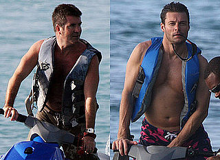 Photos of Shirtless Simon Cowell and Shirtless Ryan Seacrest Jet Skiing in Caribbean
