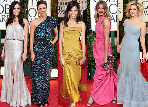 Photo Gallery Of All The Women At The Golden Globe Awards 2009, Angelina Jolie, Kate Winslet, Freida Pinto, Drew Barrymore etc