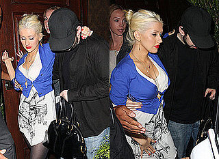 Christina Aguilera and Jordan Bratman Leave Crown Bar
