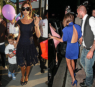 Victoria Beckham Celebrates her 34th Birthday in 2 Designer Dresses