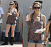 Lindsay Lohan Shows off her Legs in Short Shorts