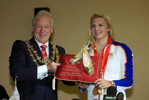 Rebecca Adlington Jimmy Choo Gold Beijing Olympics 2008
