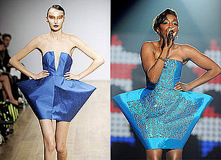 Estelle Wears Bernard Chandran Spring for 2008 MTV EMAs