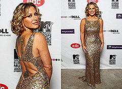 Anastacia in Gold Dress at MTV Europe Music Awards 2008 in Liverpool